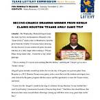 second chance texas lottery
